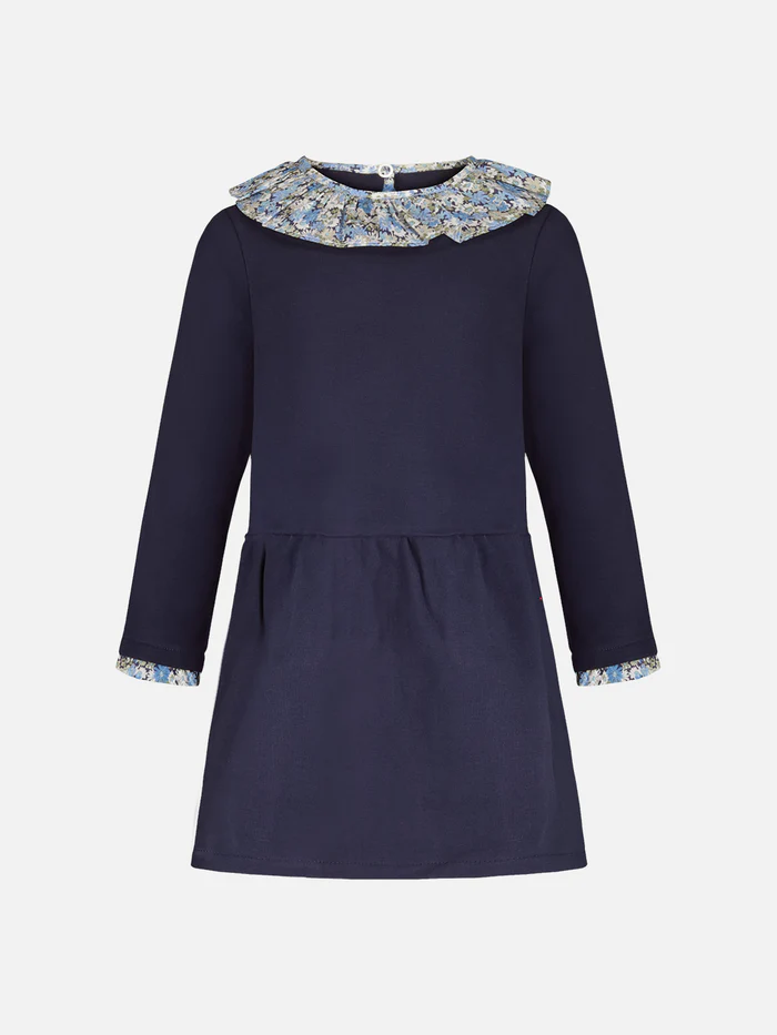 Pesciolino Rosso Abito Felpa C/rouche Navy